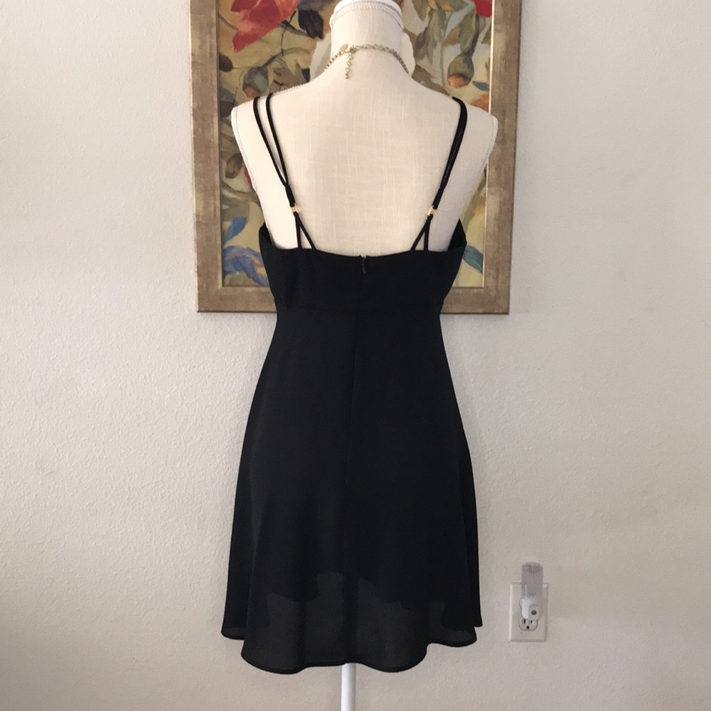 Vintage Sexy Little Black Cocktail Dress Size 9 - Picture 6 of 10